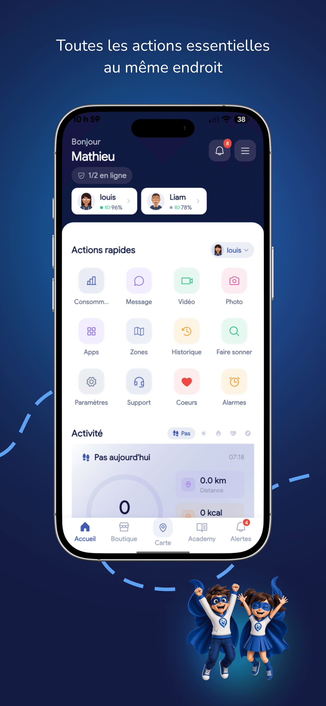 Application Oryndo sur smartphone