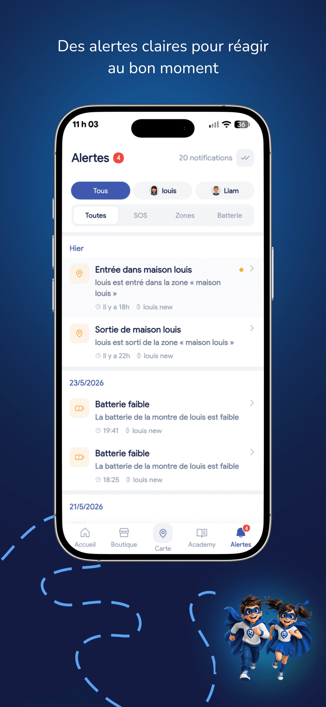 Application Oryndo sur smartphone